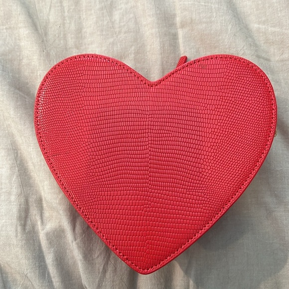 Kate Spade Red Secret Admirer Heart Lizard Embossed Leather Crossbody Bag - Picture 5 of 11